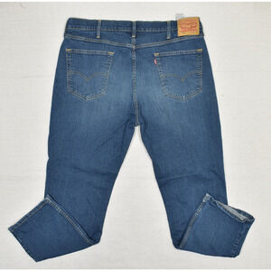 Levi's Men's Jeans Cotton Blend Blue Size 40x30 Zip Solid 514 Straight Leg Denim